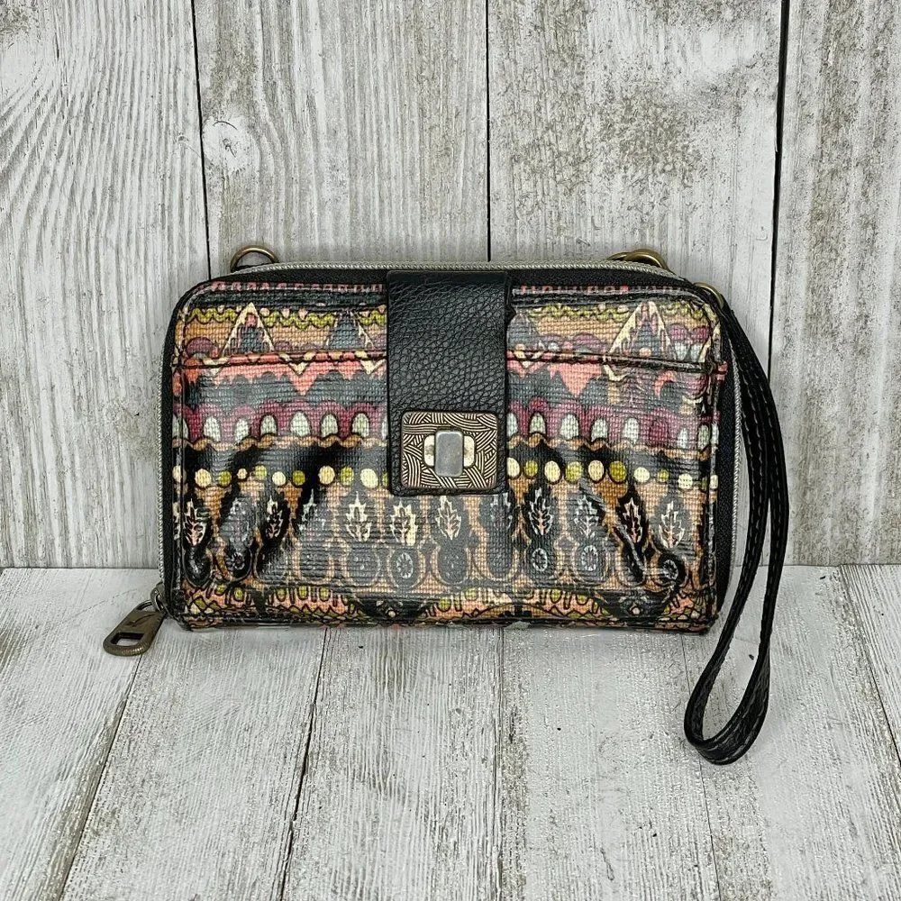 Sakroots Small Smartphone Wristlet Wallet Taupe One World